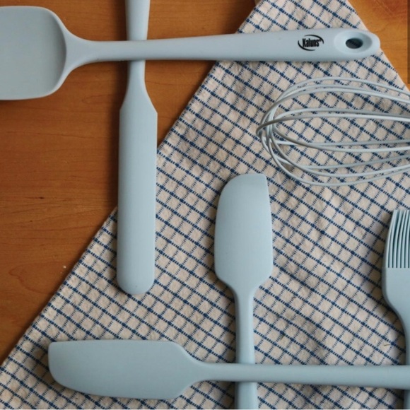 NWT, Kaluns Silicone Kitchen 6PC Spatula Set, Baby Blue - Picture 1 of 4